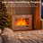 Water Vapor Fireplace with Humidifier, 13 Colors 3D Realistic Atomized Flame, No Real Flame, Remote Control & Easy Water Fill, Cool to the Touch for Bedroom and Living Room, White-1360961767