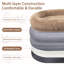 Grand lit pour chien de 78 po avec oreiller moelleux, couverture, kaki-916344855-878888501