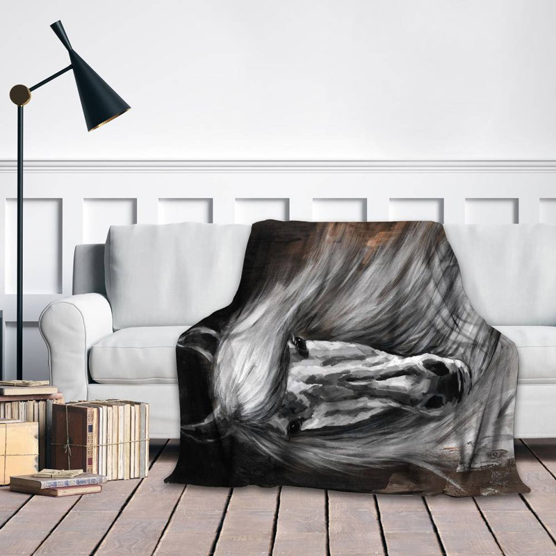 Hand Woven Throw Blanket, Black