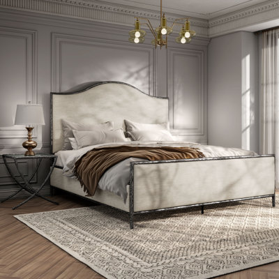 Lalia Modern Hammered Metal 2-Piece Bedroom Set