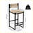 Modern Set of 2  Bar Stools with footrest for Kitchen Island-616857421