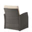 Simple avec tissu imperméable PE et gris, style bouton, poids de 27,12 lb, fer de 28,05 po de profondeur, coussins amovibles, conception capitonnée, produit