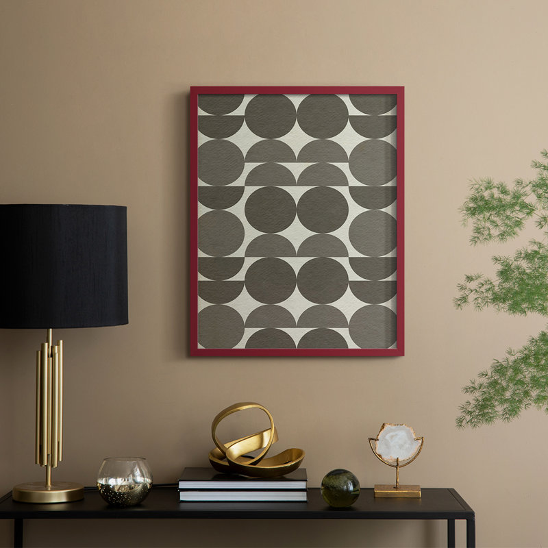 Neutre Subtle Shift II, reproduction encadrée - bois massif, H 21 po x l 17 po, Rouge