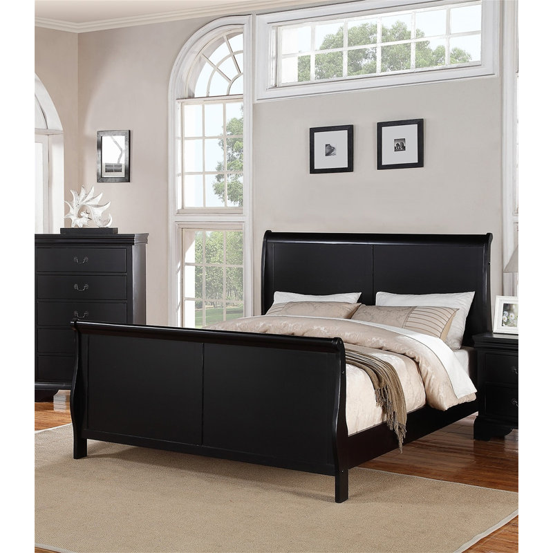Avondale Sleigh Bed, Black, Full