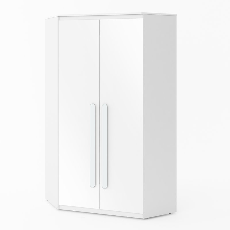 2 Door Manufactured Wood Wardrobe, White