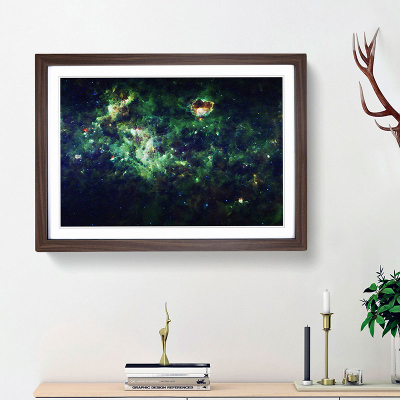 Universe Vol.33 in Abstract - Picture Frame Graphic Art Print, Walnut Framed, 27cm H x 36cm W x 2cm D