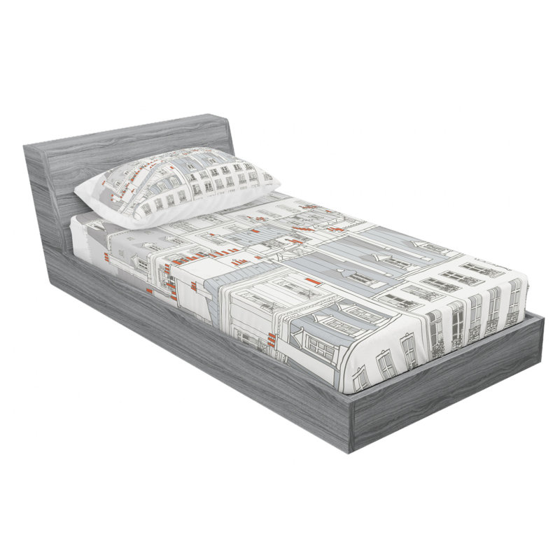 Microfiber Sheet Set, Twin Sheet Set with Fitted Sheet