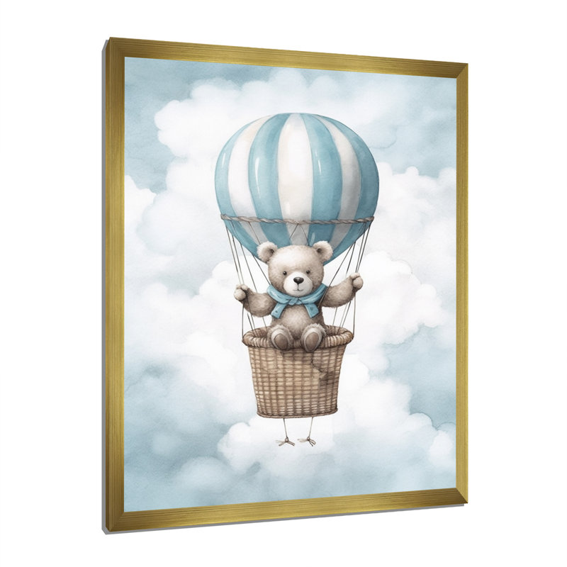 «Nursery Bear Cub Kids Dreams II», reproduction, H 20 po x l 12 po x P 1 po, Encadrement doré