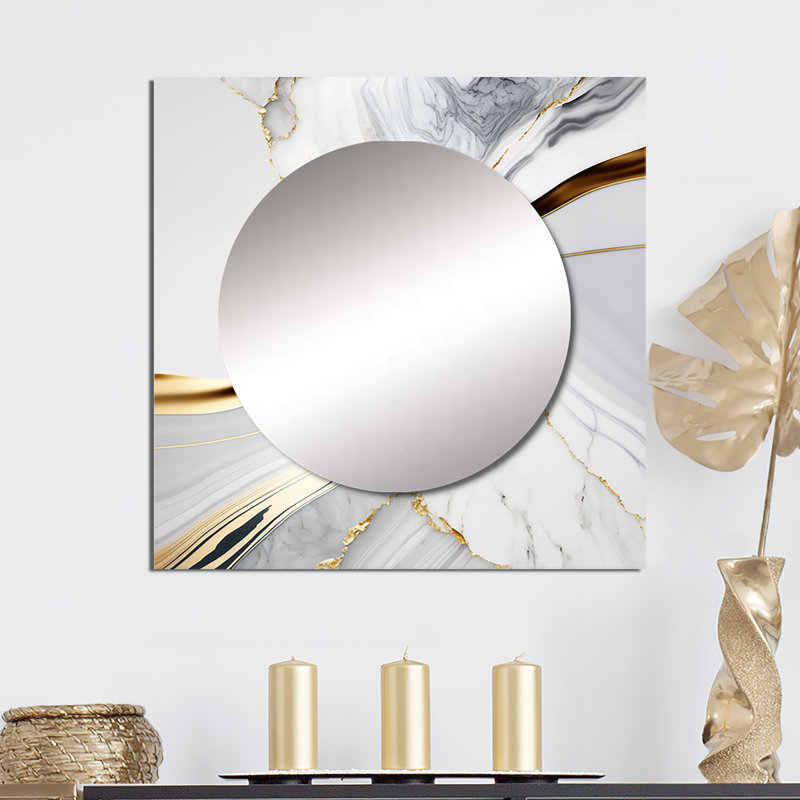 Depreist - Abstract Square Mirror Wall Decor For Bedroom, 36" x 36"