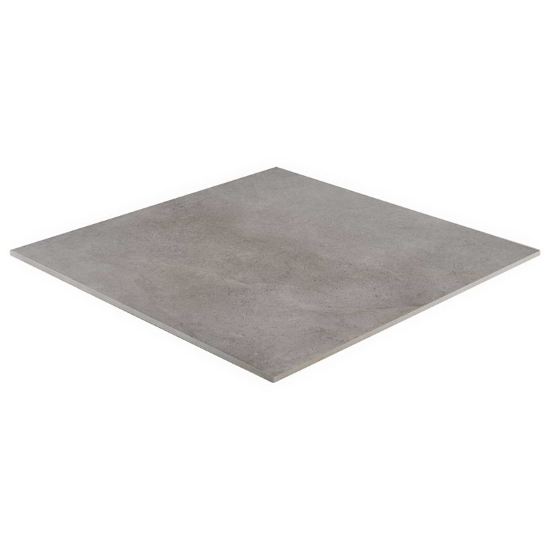 New Rock 48x48 Matte Porcelain Tile, Fossil Dark Gray