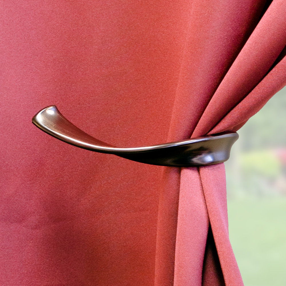 Presley Curtain Holdback, Plated Brushed Oil Rubbed Bronze