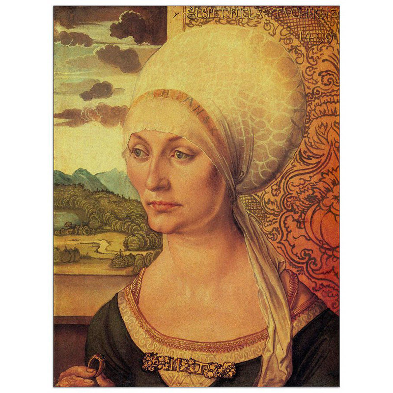 Elsbeth Tucher by Albrecht Dürer - Wrapped Canvas Rectangle Print