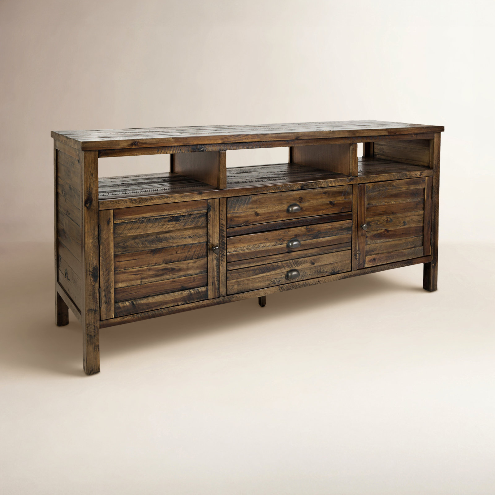 Castile Solid Wood TV Stand, Dakota Oak, 50"