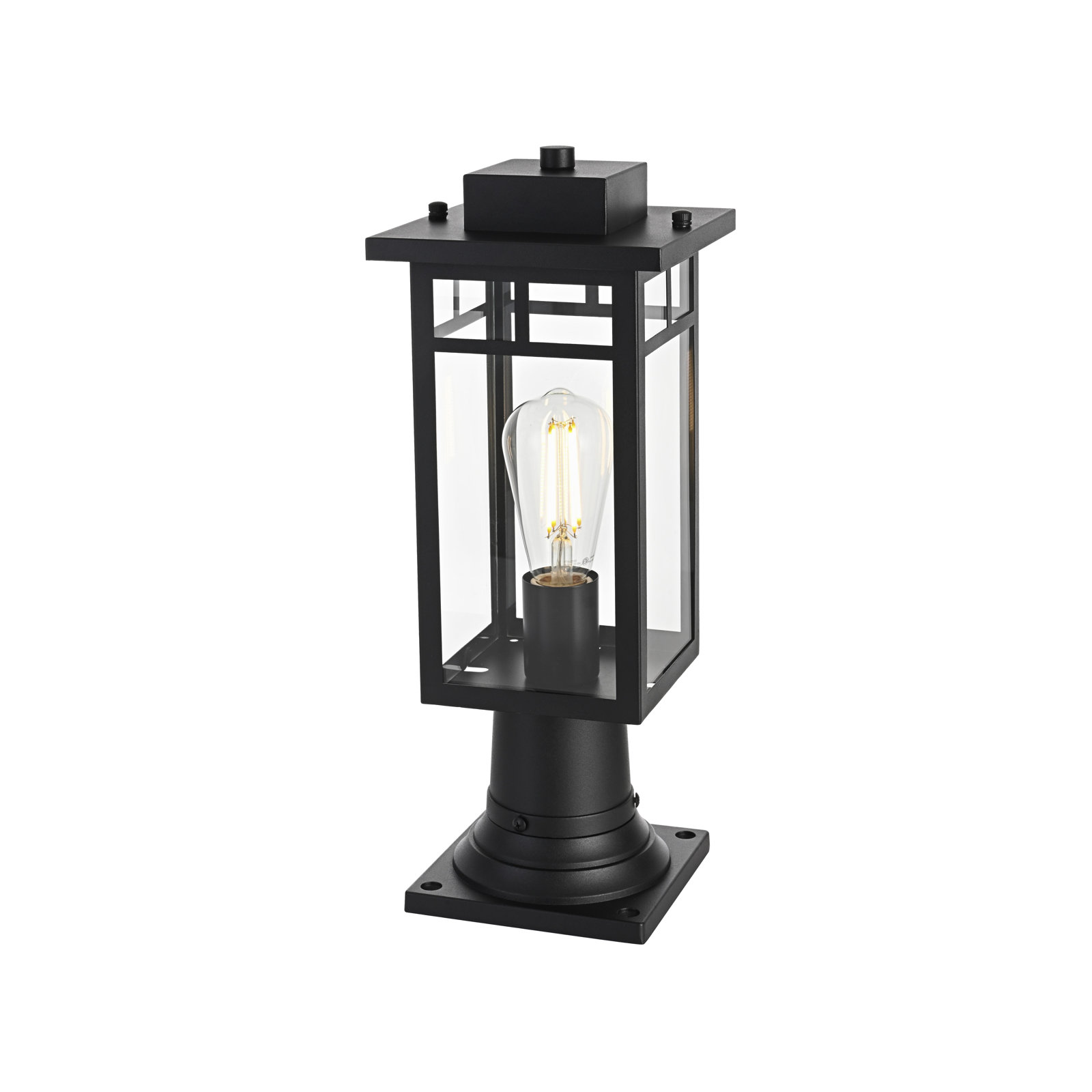 6.5" Iron Outdoor Post Lantern