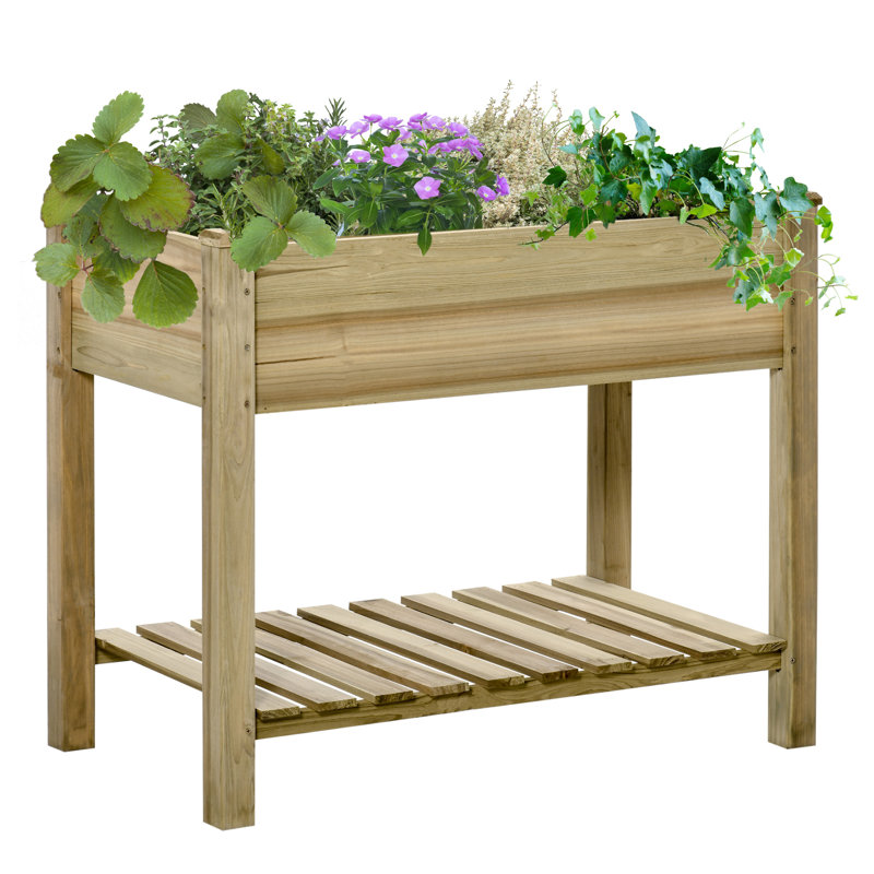 Ballston 91cm x 51cm x 76cm Raised Garden Bed, Raised Planter with Legs