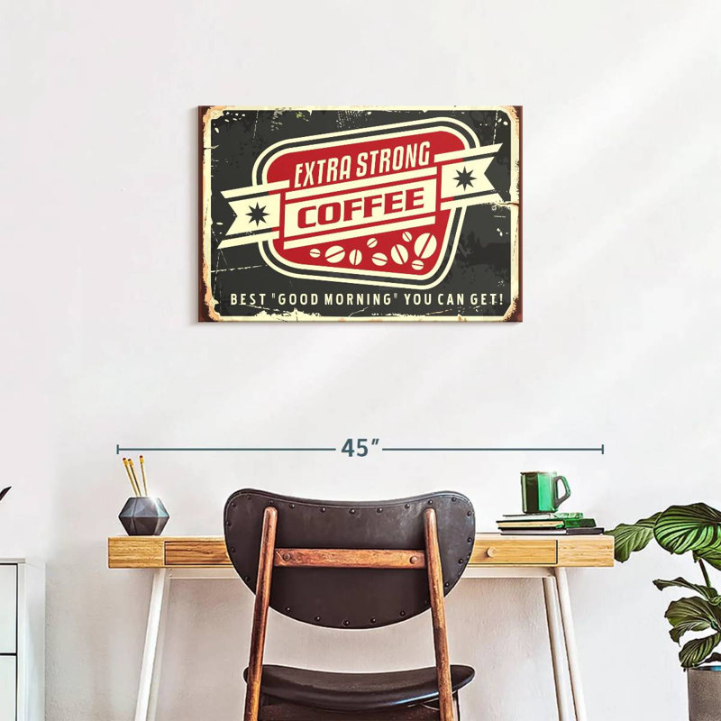 Plaque murale «Best Morning Coffee», H 20 po x l 30 po