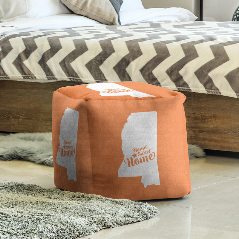 Repose-pieds à cubes jackson jackson home, Orange