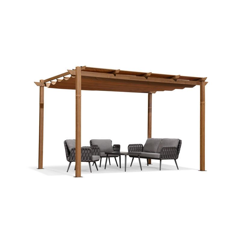 Wood Pergola, 13.1ftx 9.8ft
