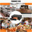Four à pizza électrique commercial monocouche avec puissance de 1 100 W et pierre à pizza | Comprend 2 éléments chauffants, 110 V pour le restaurant et la cuisine à domicile, argent-138122375