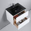 Meuble-lavabo mural 24 po avec lavabo - armoire murale en bois avec comptoir en céramique noir mat, tiroirs à fermeture en douceur et meuble-lavabo simple moderne-1497510575-1497510571