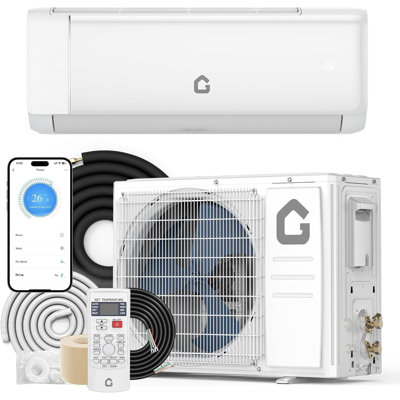 18,000 BTU Mini Split Air Conditioner & Heat Pump, 21 SEER2 Inverter, Ultra-Quiet Ductless AC with WiFi App Control, Cools/Heats Up to 1,250 Sq.ft, Complete Easy Install Kit, 208-230V