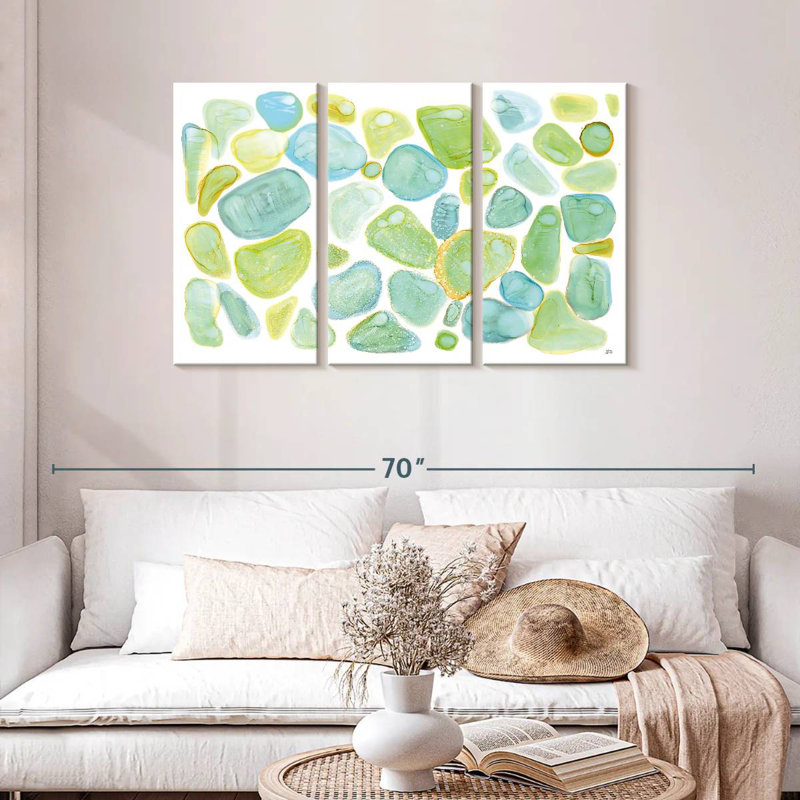 Abstrait de verre de mer Avery, H 28 po x l 45 po