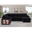 Canapé modulaire en velours côtelé avec lit escamotable Shariff-580938359