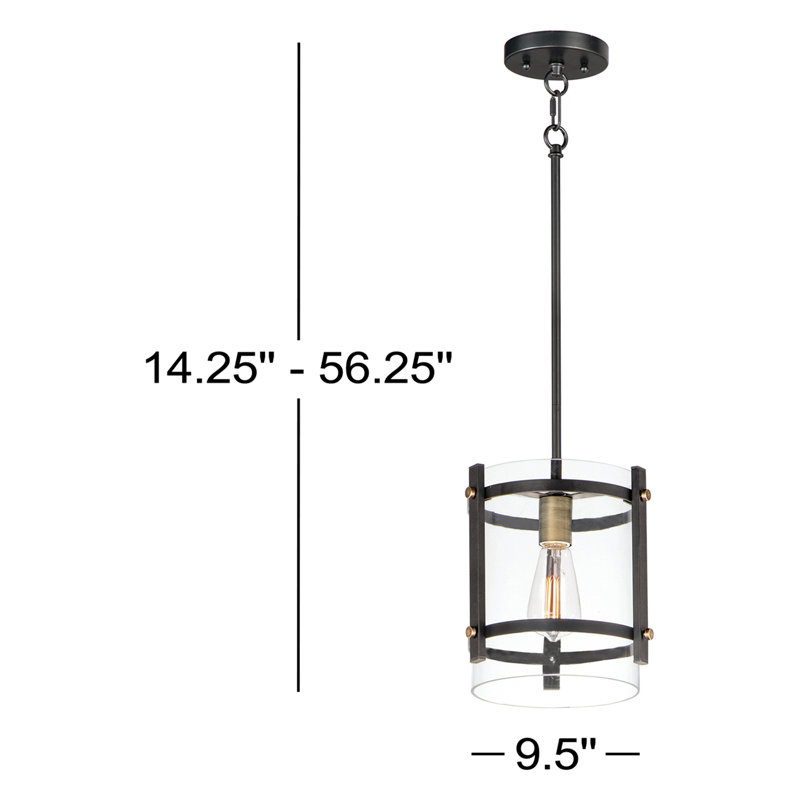 Luminaire suspendu cylindrique à 1 lumière Cortland