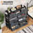 Forestine 12-Drawer Dresser for Bedroom with 4 Side Pockets and 2 Hooks, Wide Chest of Drawers with Fabric Bins & Metal Frame, Storage Organizer for Closet, Living Room, Dorm, Rustic Wood Top-1792553453
