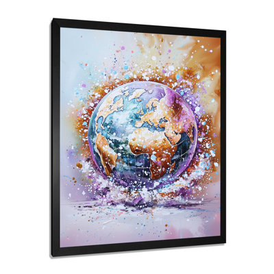 Watercolor Globe - World Map Wall Décor