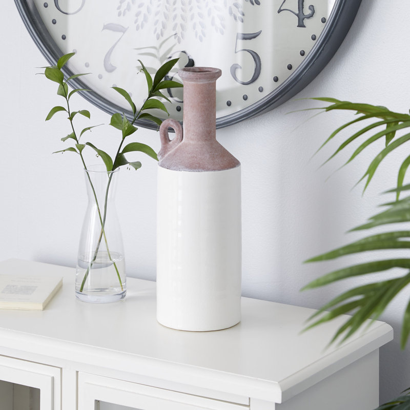 Vase blanc en céramique 15 x 5 x 5