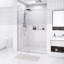 Porte de douche à pivot 50 x 54 po x H 74 po | Ouvert à l'extérieur | Arrêt à 105 degrés | Verre trempé 5/16 po | Nickel brossé-124815085