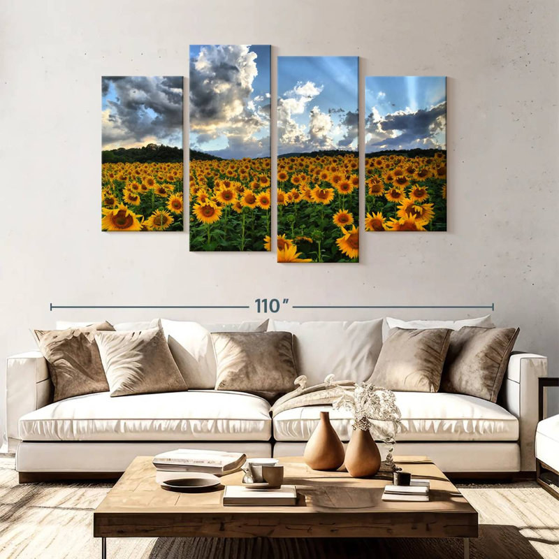 Champ de tournesols toscan Alvord, H 54 po x l 84 po