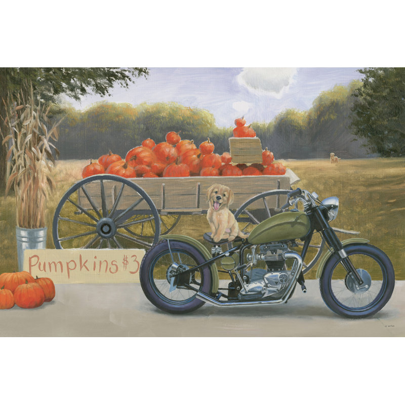 «Fall Bounty IV» par James Wiens - impression sur toile tendue, H 8 po x l 12 po, Toile avec cadre argenté, Non
