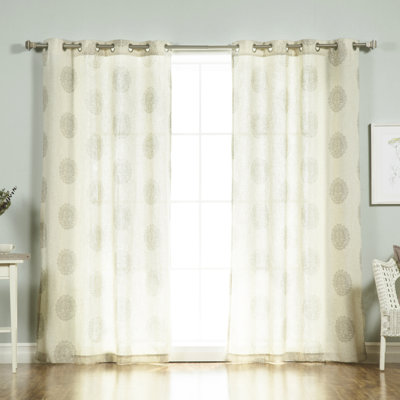 Paire de rideaux transparents avec œillets Medallion