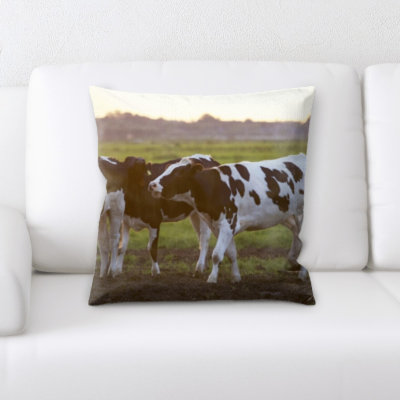 Kalmanovitz Cow Farms Throw Pillow