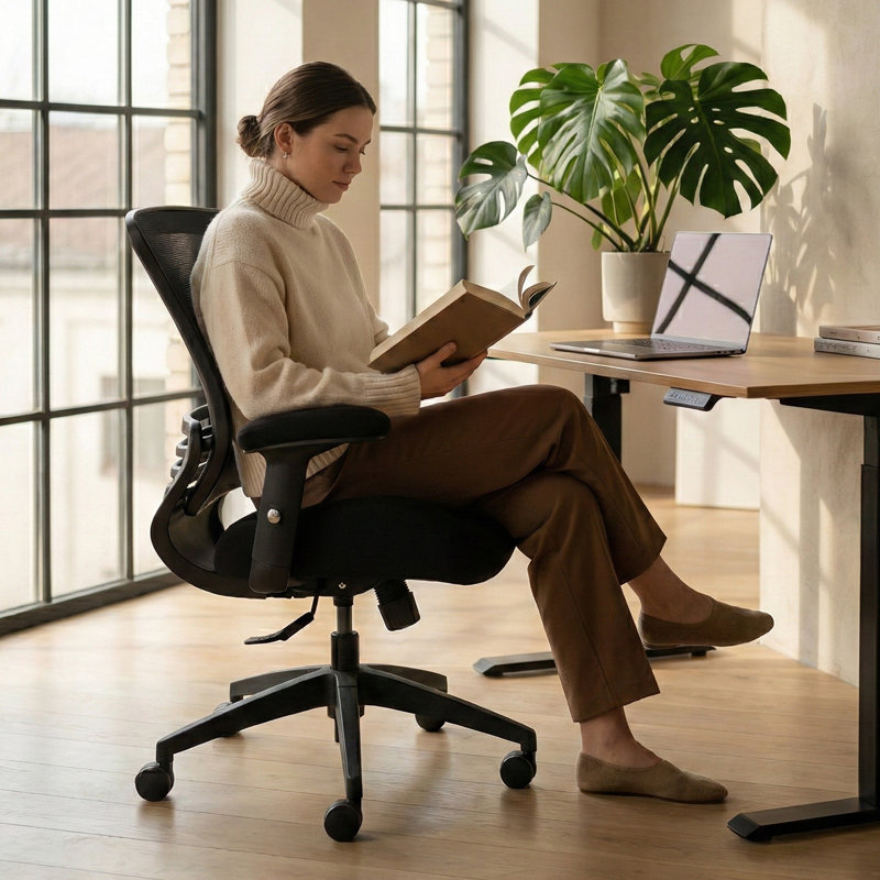 Teillon Ergonomic Task Chair, Black