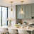 1-Light  Dimmable Transitional Kitchen Island Pendant with Clear Glass Bell (Set of 2)