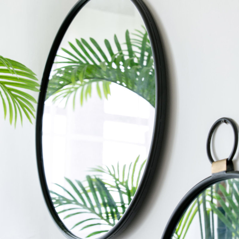 Wall Mirror with Black Frame