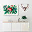 Flowers & Butterfly - Wrapped Canvas-55314317