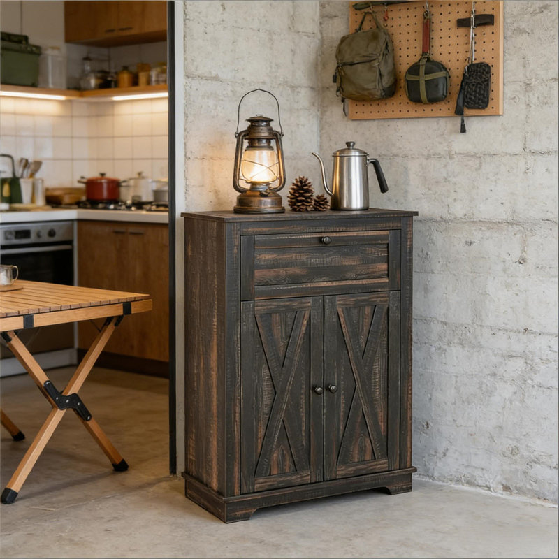 Armoire de rangement rustique