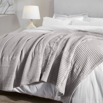 Mai Waffle Weave Honeycomb Soft Textured 100% Cotton Blanket
