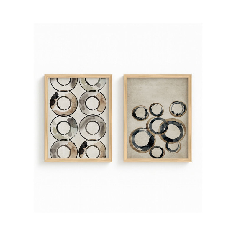 Élégantes peintures décoratives en panneau de fibres à densité moyenne (2 pièces), 8 po x 12 po | 100% panneau de fibres à densité moyenne avec une épaisseur de 3 mm, cadre 100% bois massif avec une épaisseur de 0,8 pouce | Parfait pour la décoration intérieure et les amateurs d'art, art mural élégant