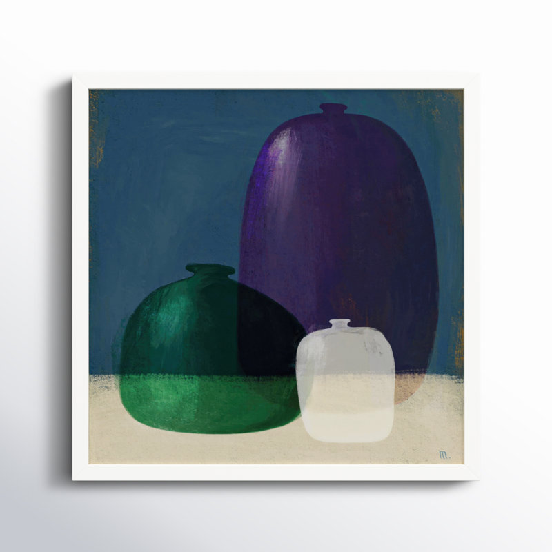 Glass Vases Print by StudioM, 16" H x 16" W x 1.25" D, White