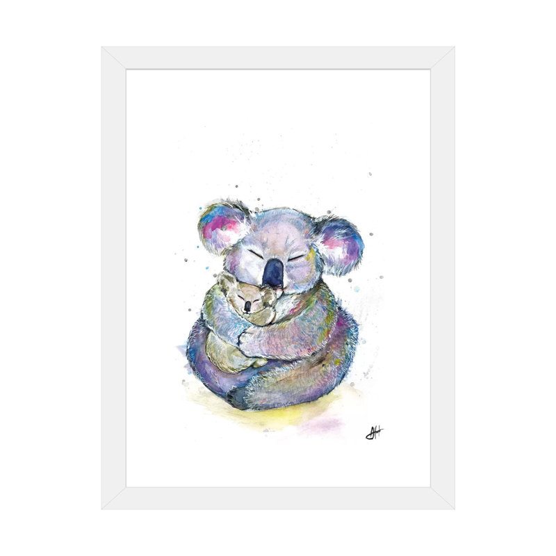 Décoration murale Kuddly Koalas, pour enfants, H 24 po x l 16 po x P 1 po, Papier encadré blanc