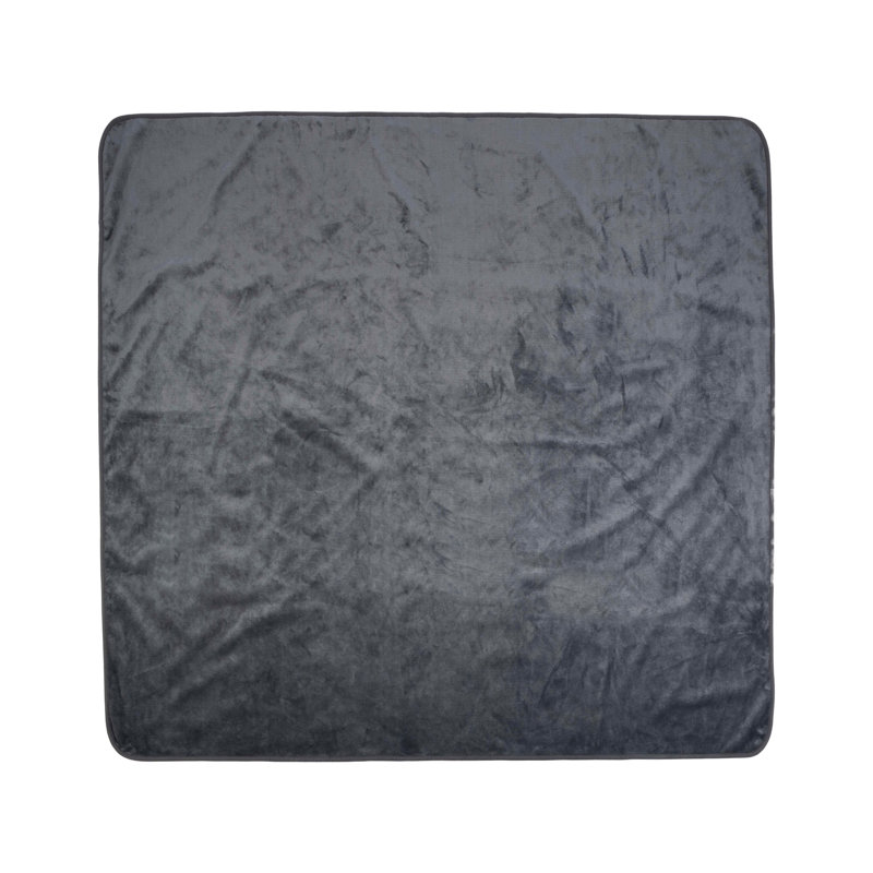 King-Size Gray Cotton Waterproof Blanket for Kids and Pets