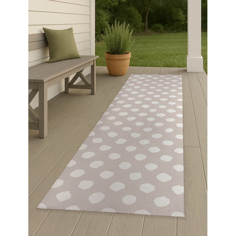 Tapis d'extérieur à gros pois antidérapant, Tapis de couloir 2 pi 6 po x 8 pi