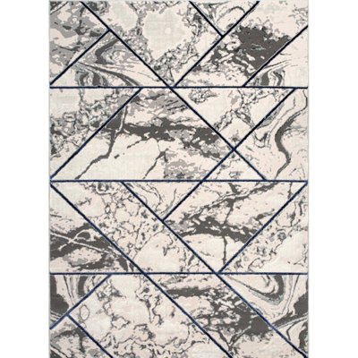 Monaco Series Abrstract Black/Gray/Ivory/Beige Area Rug