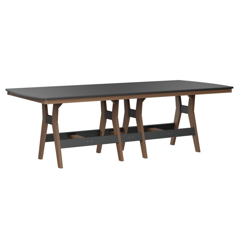 Table de salle à manger rectangulaire 96 po Berlin Gardens Harbor, Acajou antique, Noir
