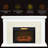 Apeksha 47" Electric Fireplace with Mantel Remote Control 12H Timer White